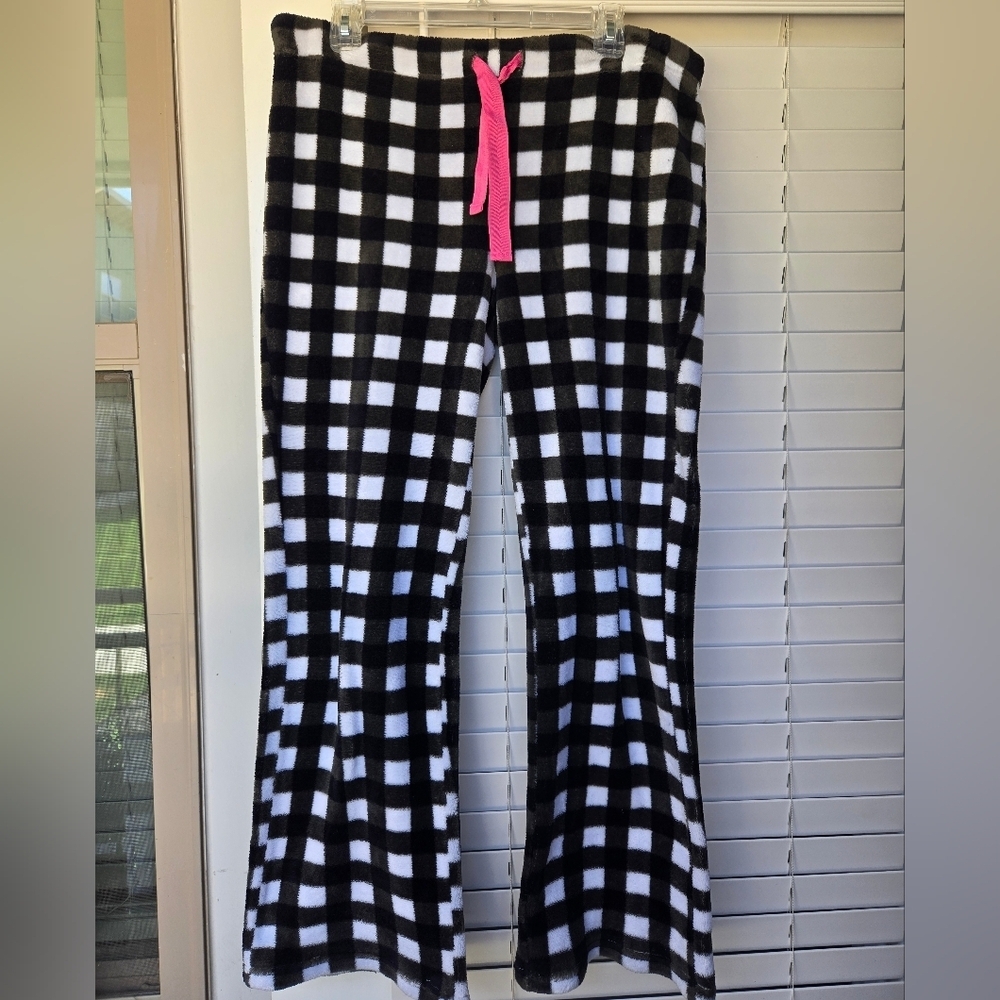 Body Candy Plush Pajama Pants Plaid Sz Large